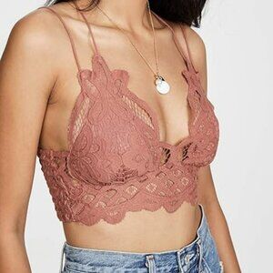 Free People FP One Adella Bralette Crop Top Dusty Pink Size Small NEW